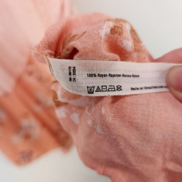 Free People Slip Dress Size Large Voile Crescent Sherbet Patch Work Boho Chic - Picture 12 of 13